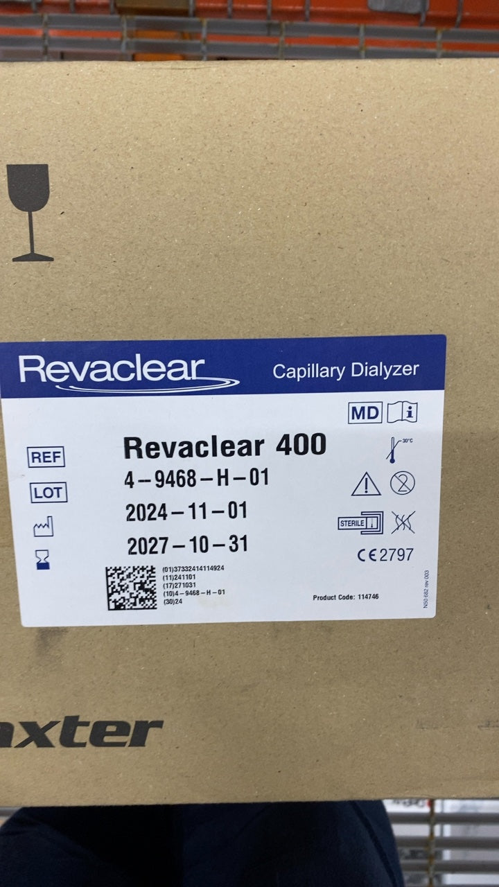 REVACLEAR 400 - BAXTER - Revaclear 400 Capillary Dialyzer, (BX/24)