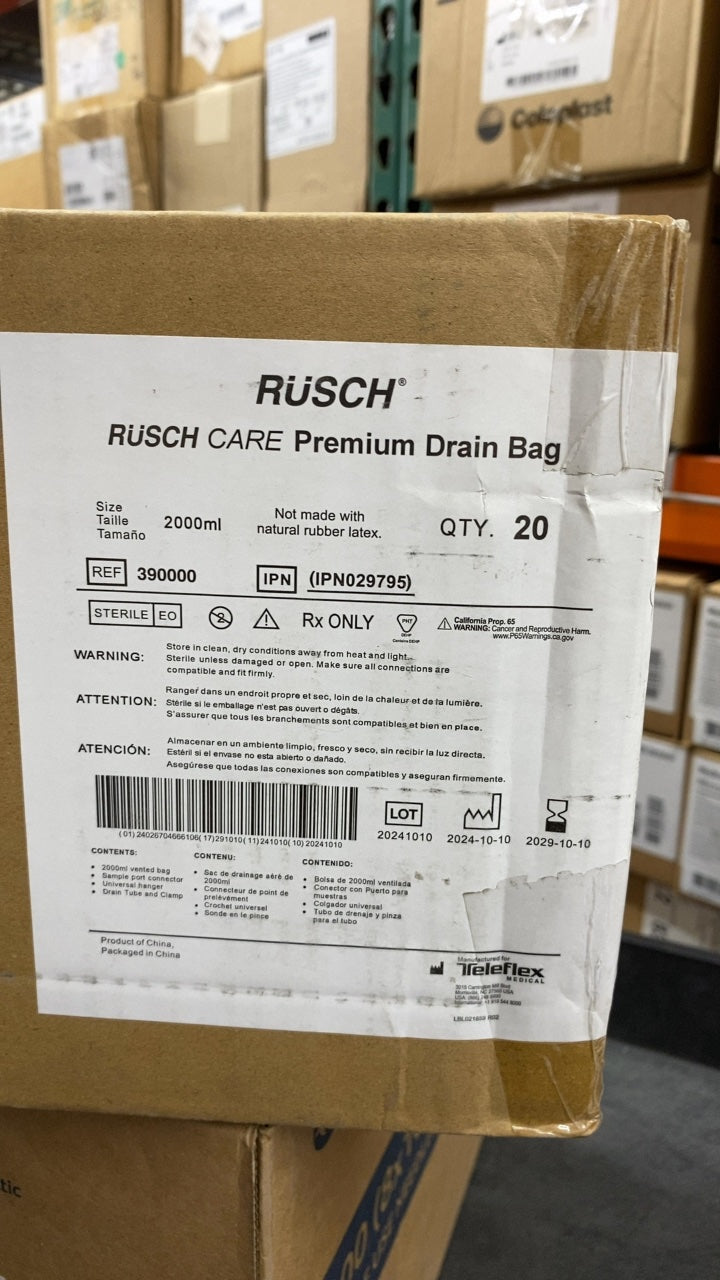 390000 - TELEFLEX - RÜSCH CARE Premium Drain Bag, (BX/20)