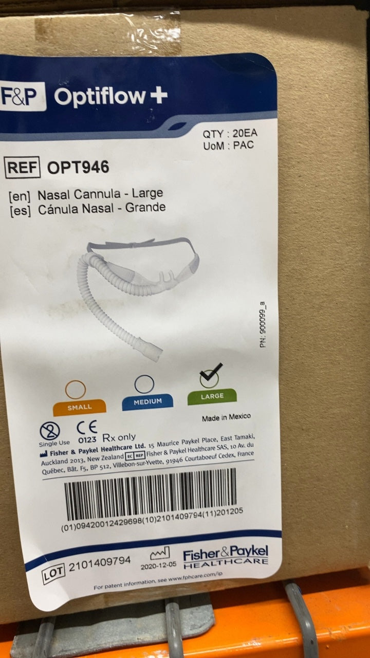 OPT946 - FISHER & PAYKEL - Nasal Cannula - Large, (BX/20)
