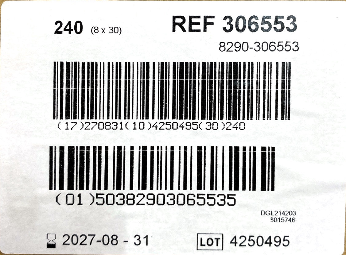 306553 - BD - SYRINGE 10ML REG PR SALINE FILL SPKG, (CS/240)
