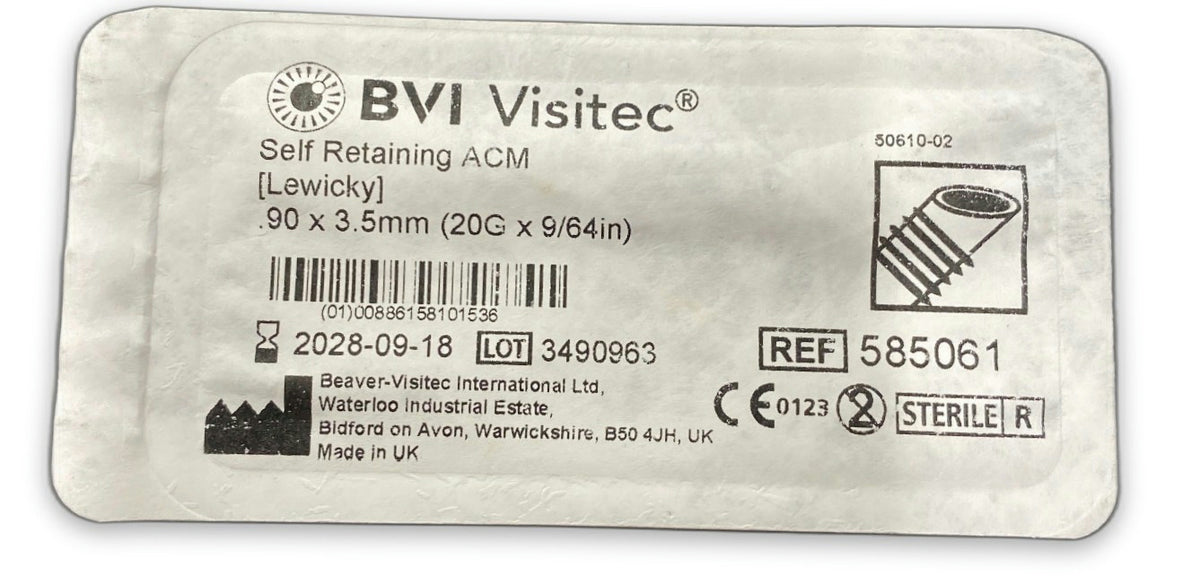 585061 - BEAVER-VISITEC - Self Retaining ACM [Lewicky] .90 x 3.5mm (20G x 9/64in), (EA/1)
