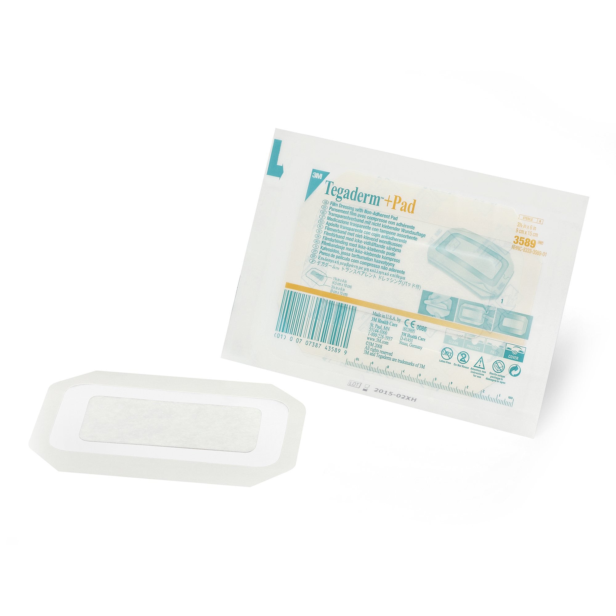 324098 - Tegaderm - 3M Tegaderm Transparent Film Dressing with Pad 3-1/2 X 6 Inch Frame Style Delivery Rectangle Sterile, 3589, Box of 25, (BX)