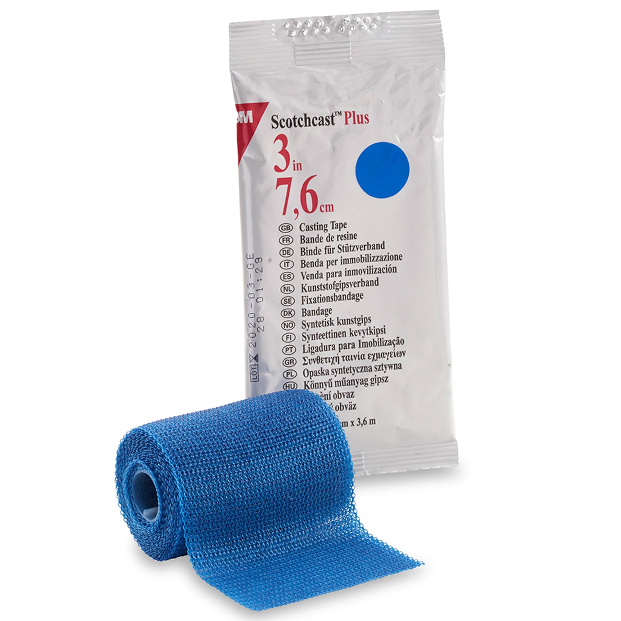 198266 - Scotchcast - Cast Tape 3M Scotchcast Plus 3 Inch x 12 Foot Fiberglass / Resin Blue 82003B Case of 10, (CS)
