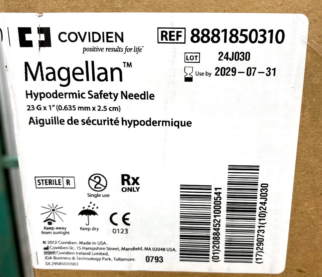 8881850310 - COVIDIEN - Hypodermic safety needles, (CS/500)