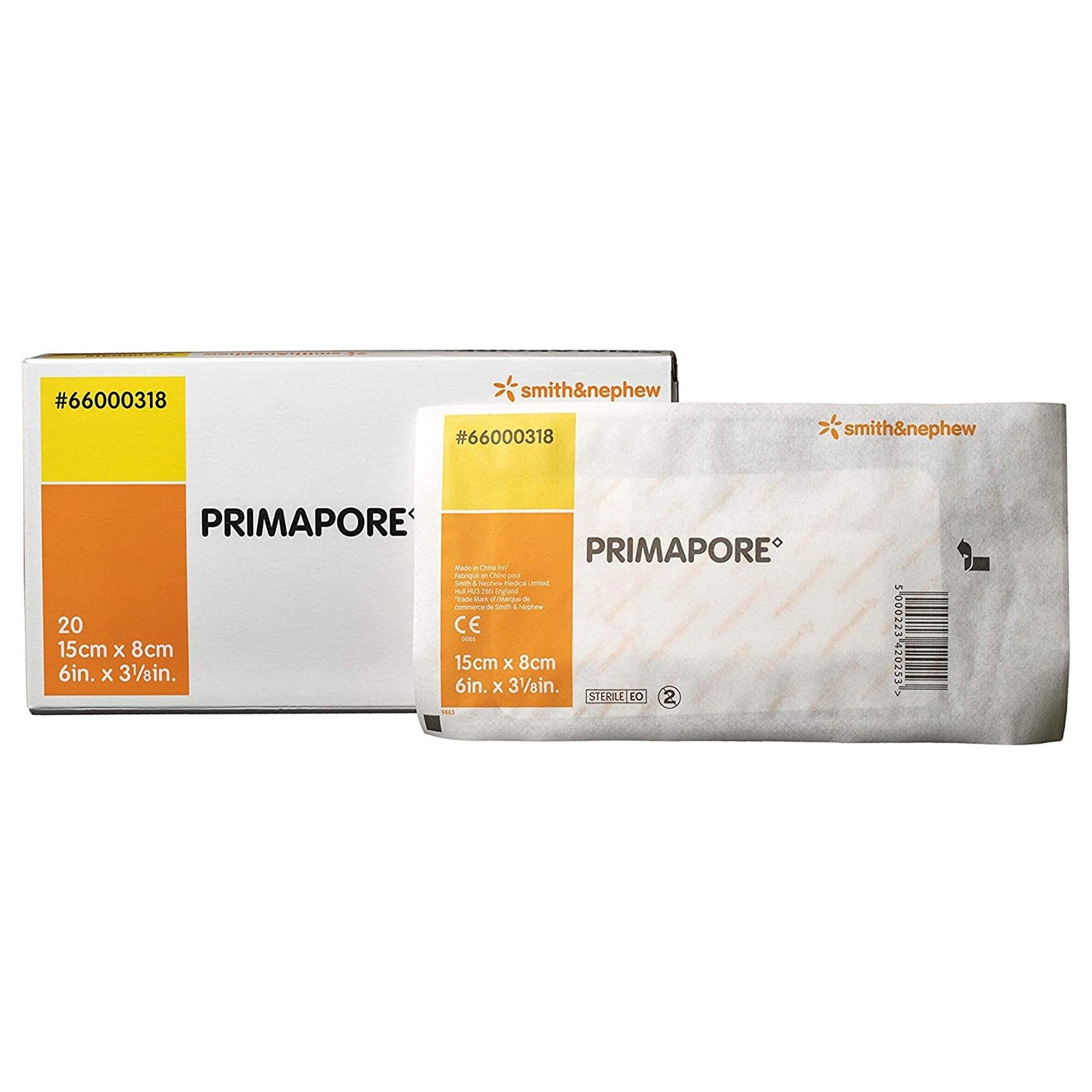 364609 - Primapore - Primapore Island Dressing 3-1/8 X 6 Inch Rectangle Sterile Film Backing, 66000318, Pack of 1, (EA)