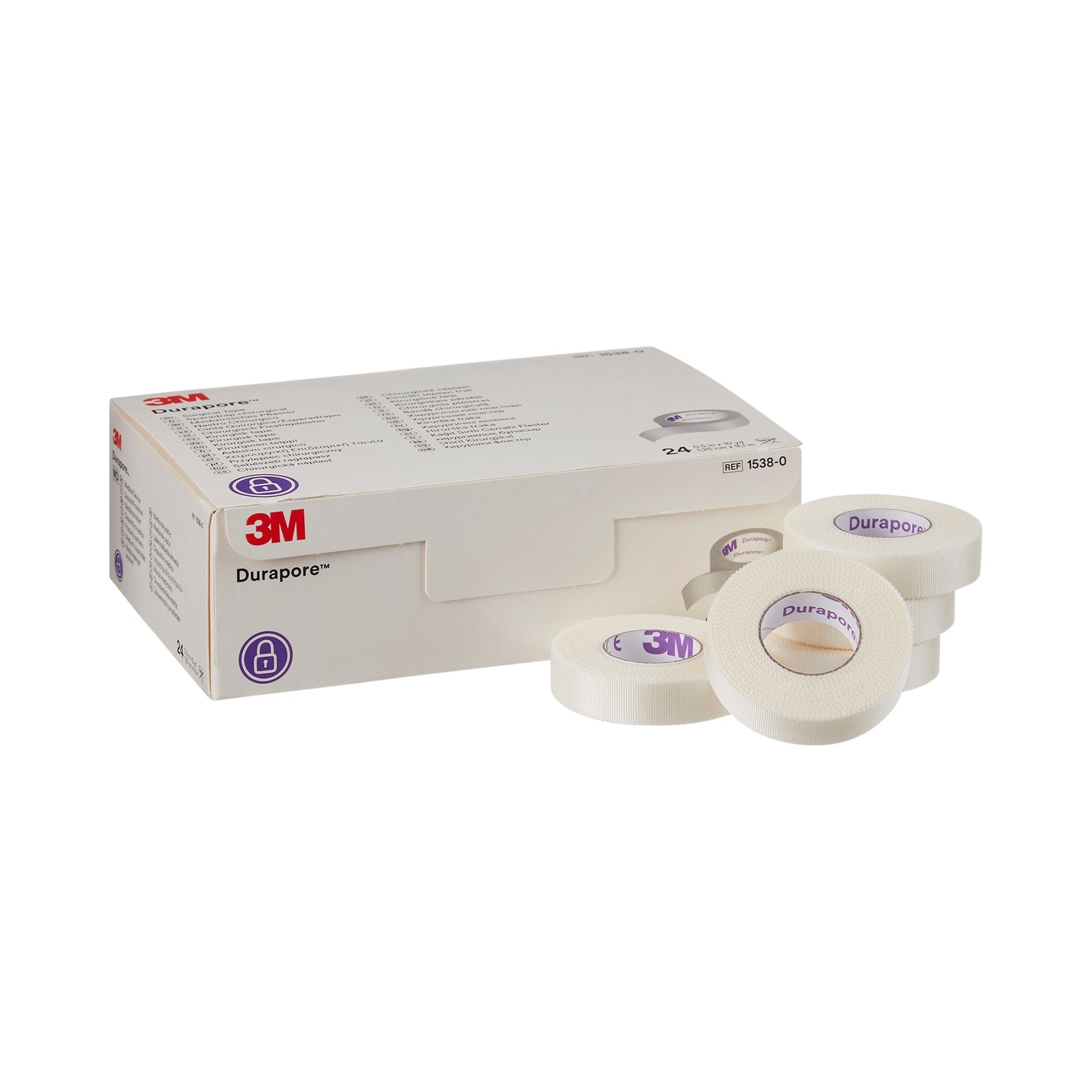 5774 - 3M - 3M Durapore Medical Tape White 1/2 in X 10 yd Silk-Like Cloth, 1538-0, Case of 240, (CS)