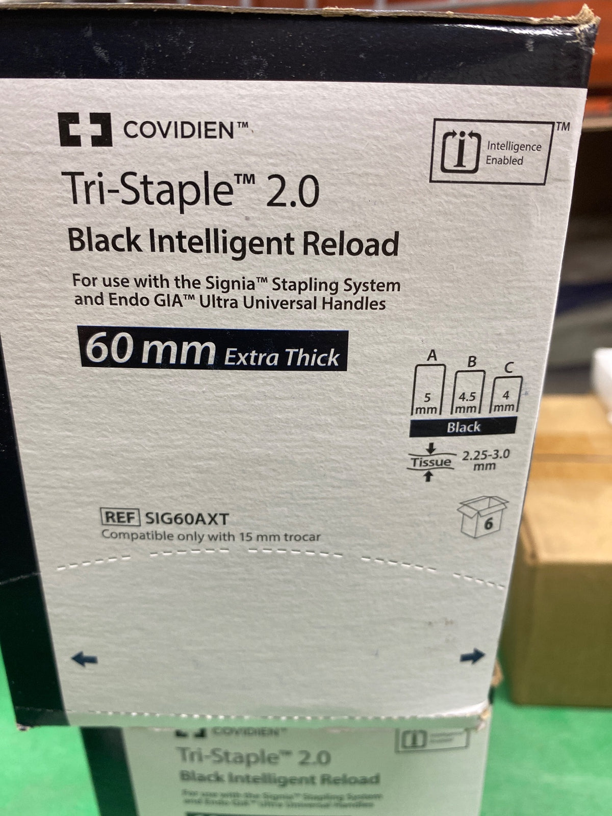 SIG60AXT - COVIDIEN - Tri-Staple 2.0 Single-Use Stapler Reload, 60 mm, (BX/6)