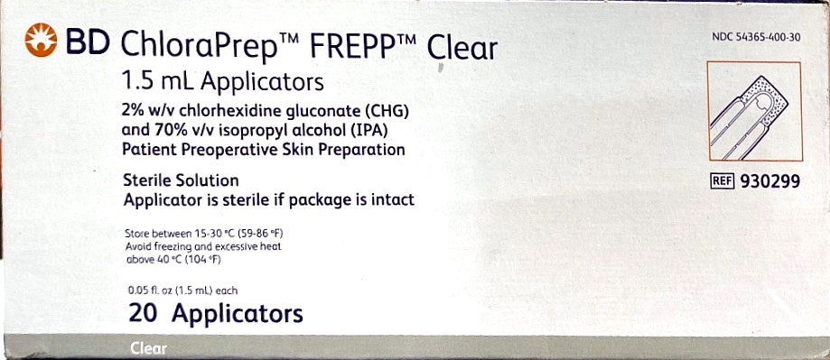 930299 - BD - Chloraprep clear, (BX/20)