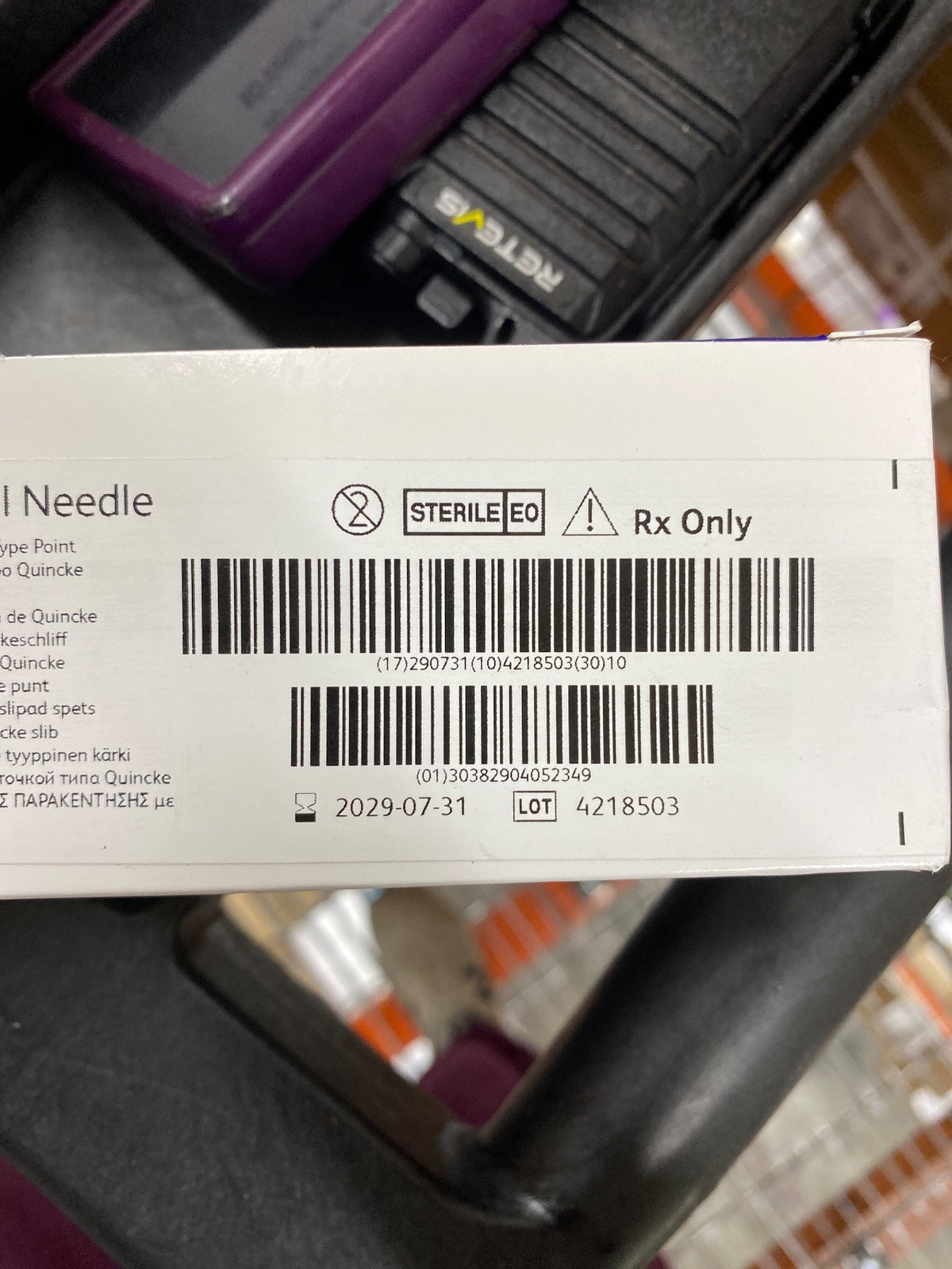 405234 - BD - NEEDLE SP S/SU 25GA 4-11/16IN QUINCKE, (BX/10)