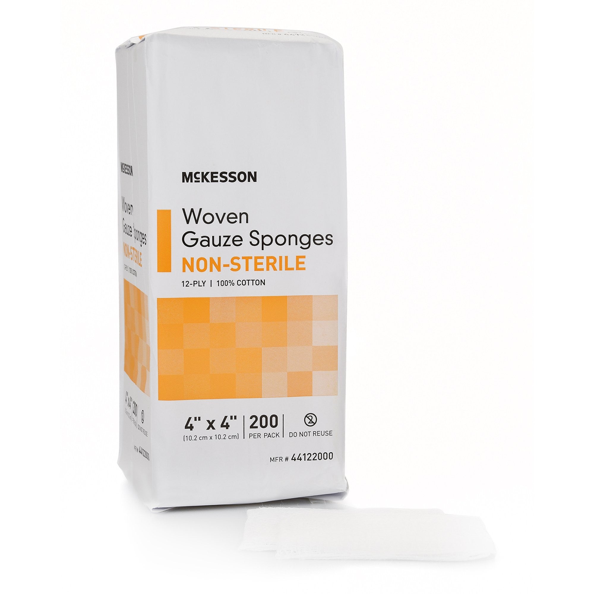 440343 - McKesson - McKesson Gauze Sponge 4 X 4 in 12-Ply NonSterile , 44122000, Case of 2000, (CS)