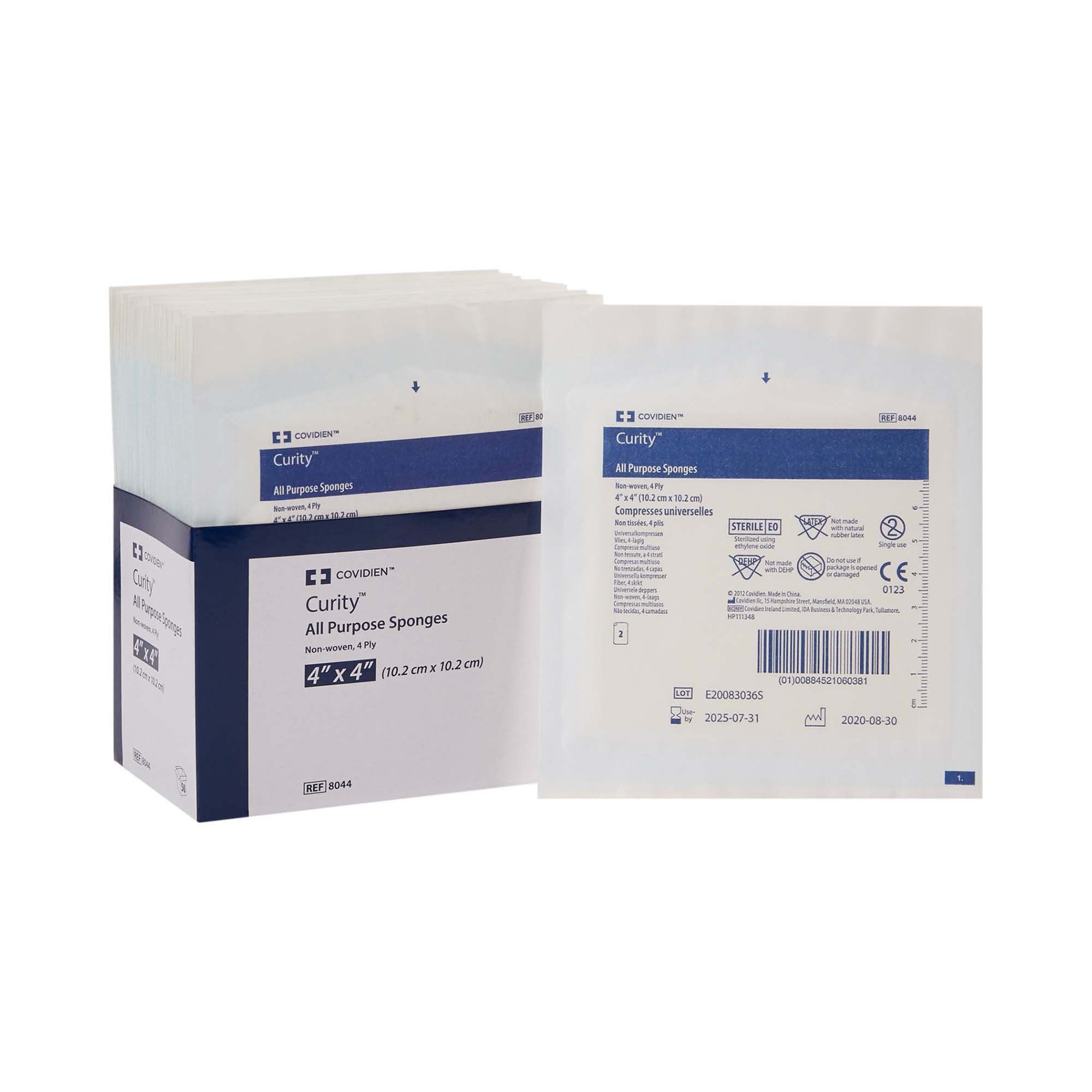 401590 - Curity - Curity Nonwoven Sponge 4 X 4 Inch 4-Ply Sterile 2 per Pack, 8044--, Pack of 1, (PK)