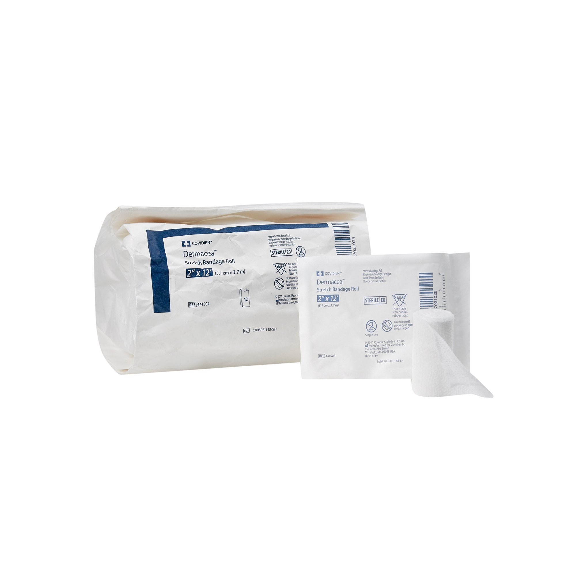 773136 - Derma - Dermacea Conforming Bandage 2 Inch X 4 Yard 1-Ply Sterile 1 per Pack, 441504, Pack of 1, (EA)