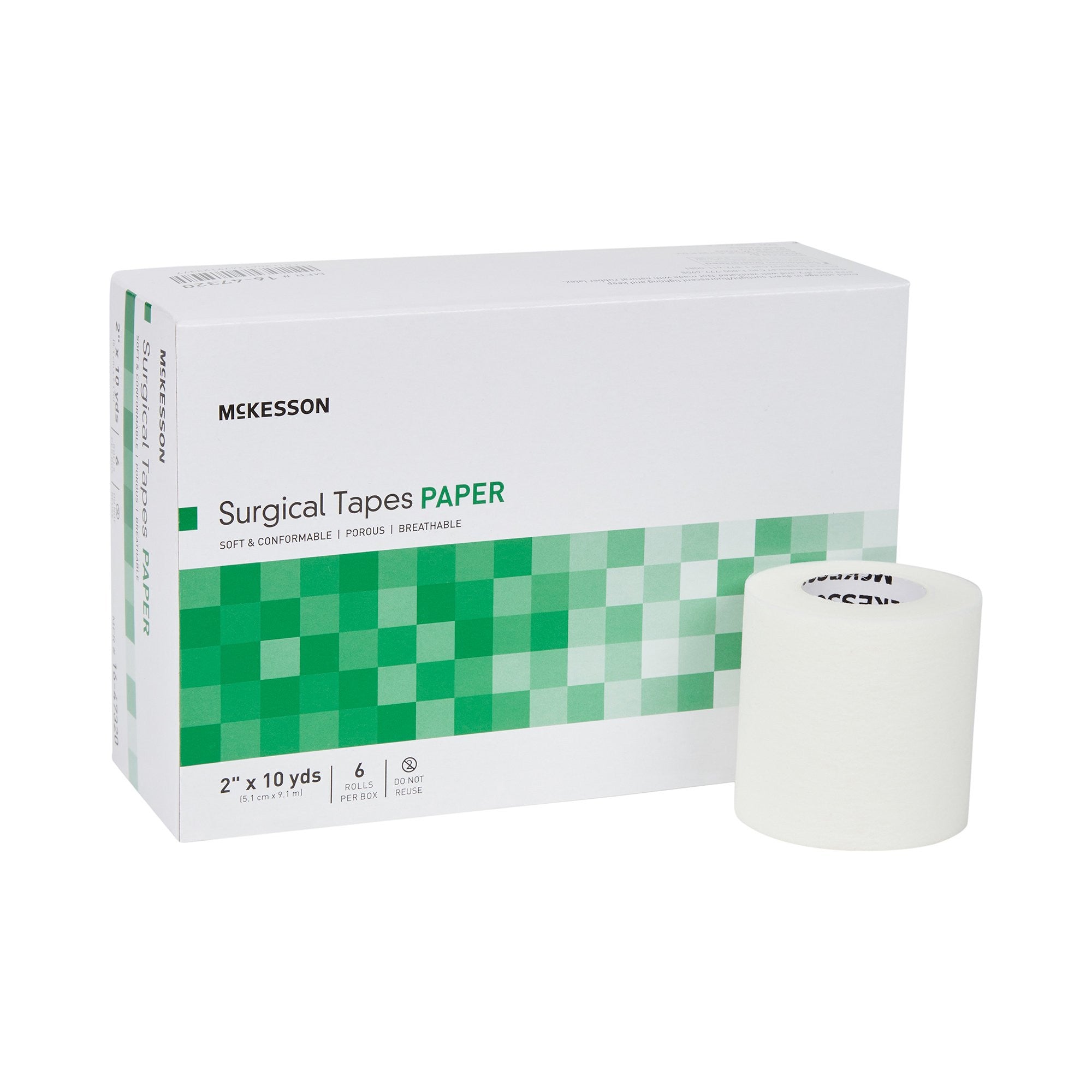 455532 - McKesson - McKesson Medical Tape White 2 in X 10 yd Paper, 16-47320, Case of 72, (CS)