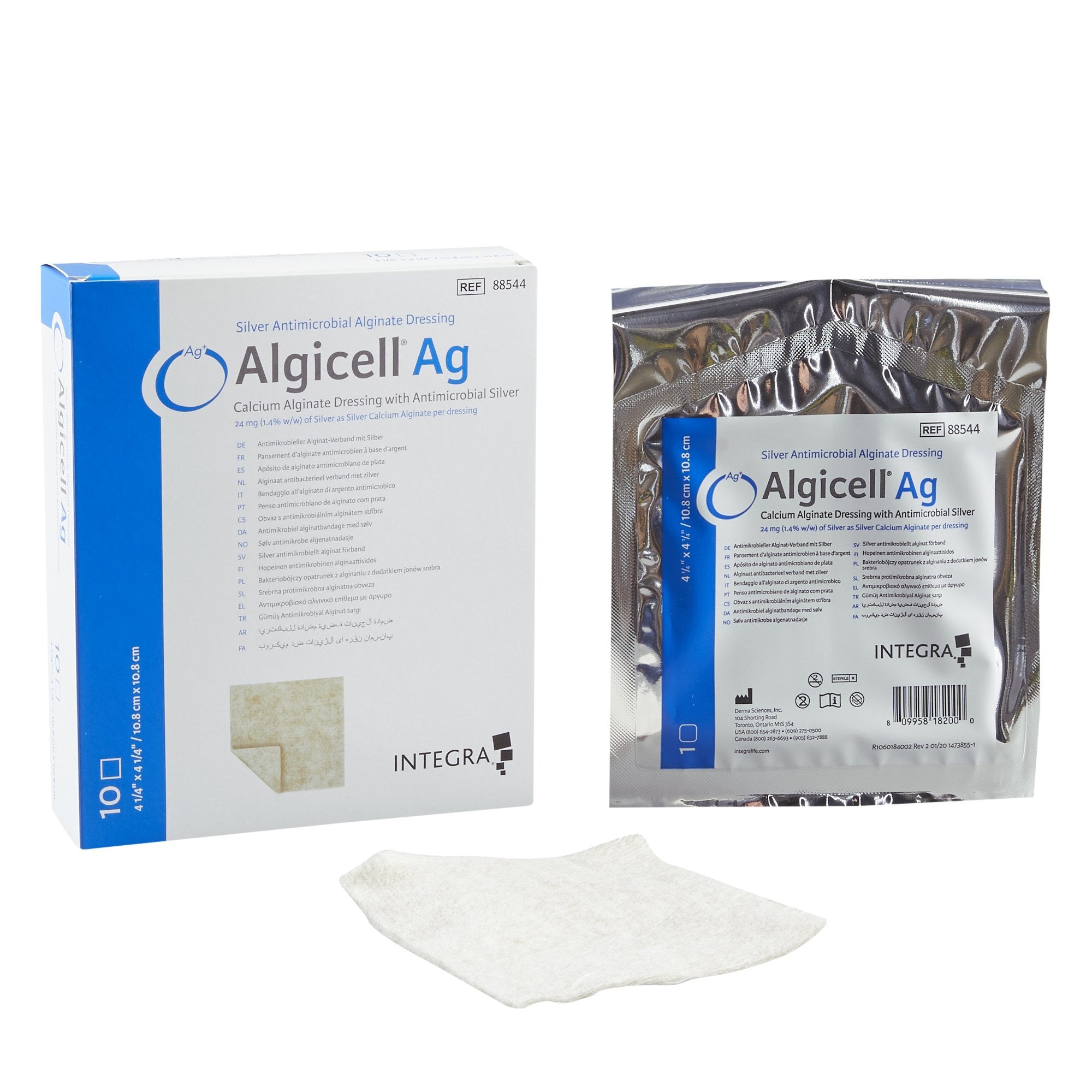 934175 - Algicell - Algicell Ag Silver Alginate Dressing 4-1/4 X 4-1/4 Inch Square Sterile, 88544, Pack of 1, (EA)