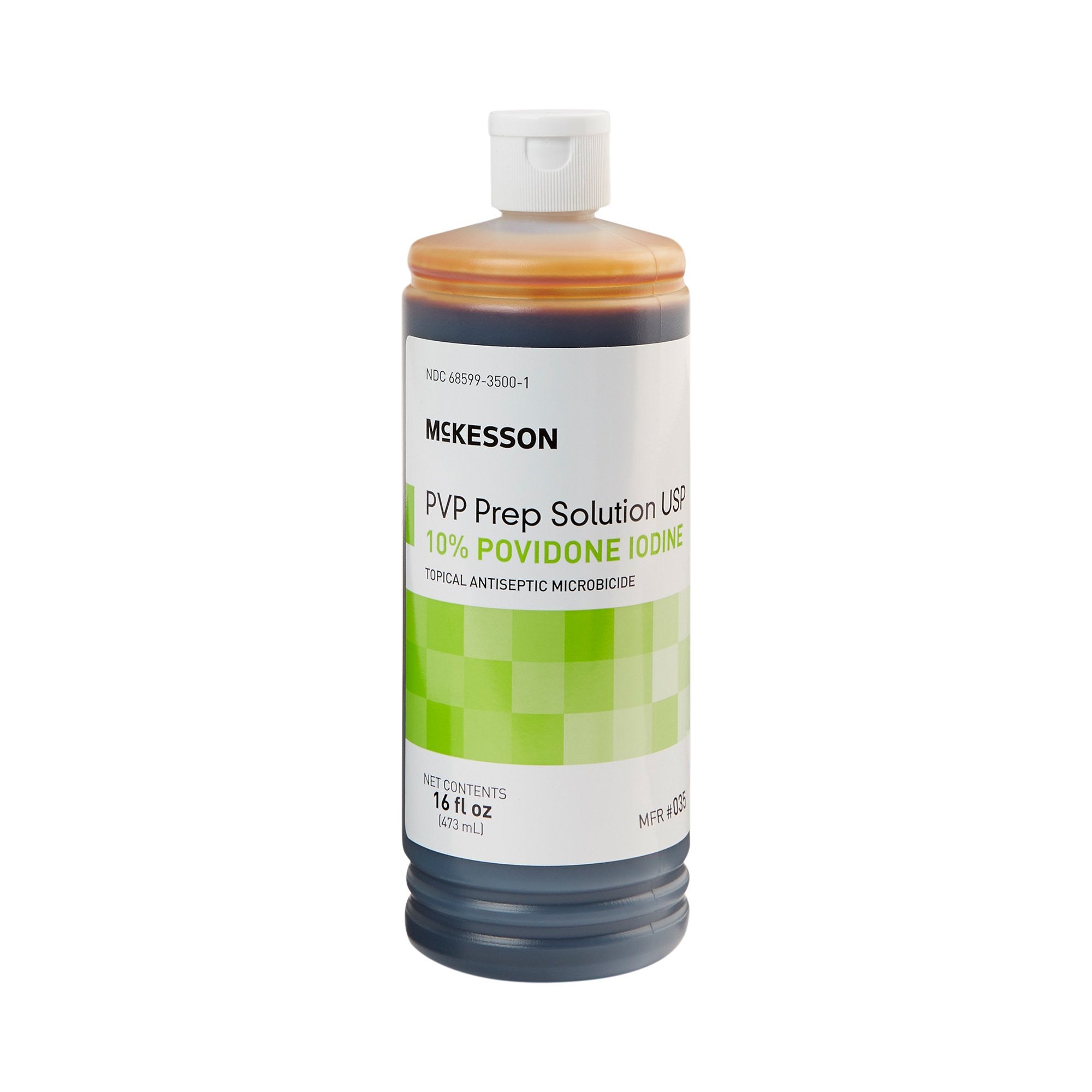911740 - McKesson - McKesson Skin Prep Solution 16 oz. Flip-Top Bottle 10% Strength Povidone-Iodine, 035, Case of 12, (CS)