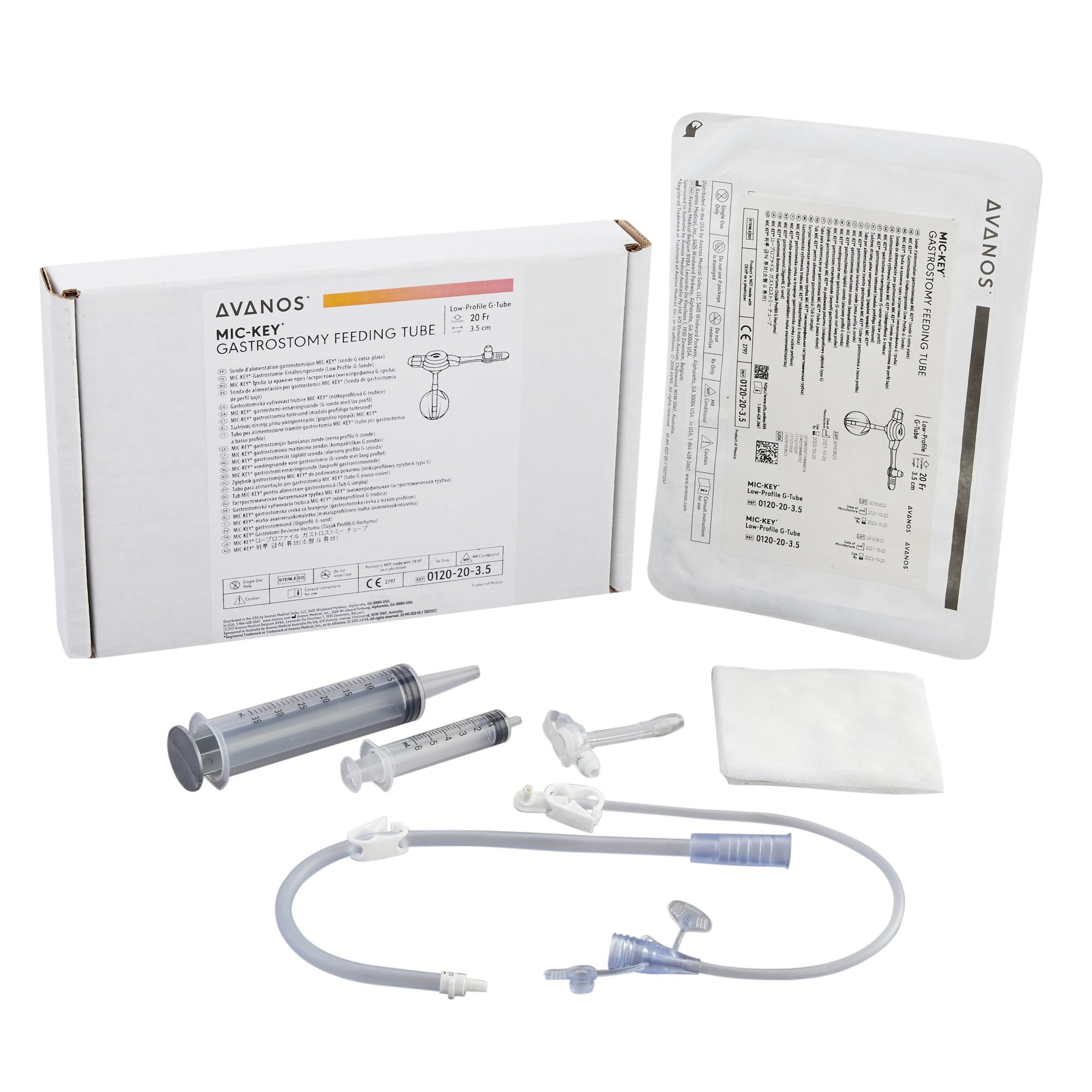 363300 - MIC - MIC-Key Low Profile Gastrostomy Tube Kit 20 Fr. 3.5 cm Tube Silicone Sterile, 0120-20-3.5, Pack of 1, (EA)
