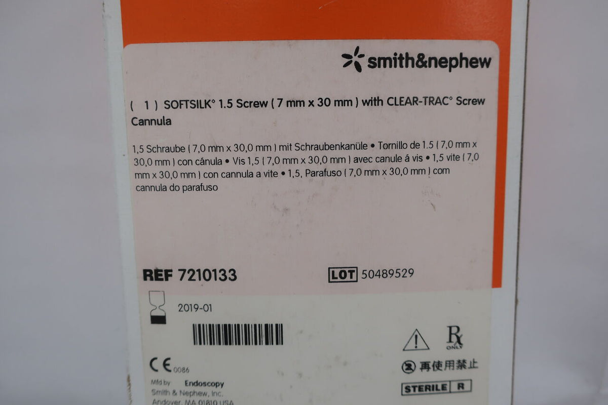 7210133 - SMITH & NEPHEW - Softsilk 1.5 Screw With Clear-Trac Screw Cannula 7mm x 30mm (x), (BX/1)