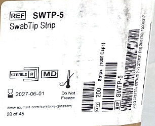 SWTP-5 - ICU MEDICAL - Swab tip strips, (CS/1000)