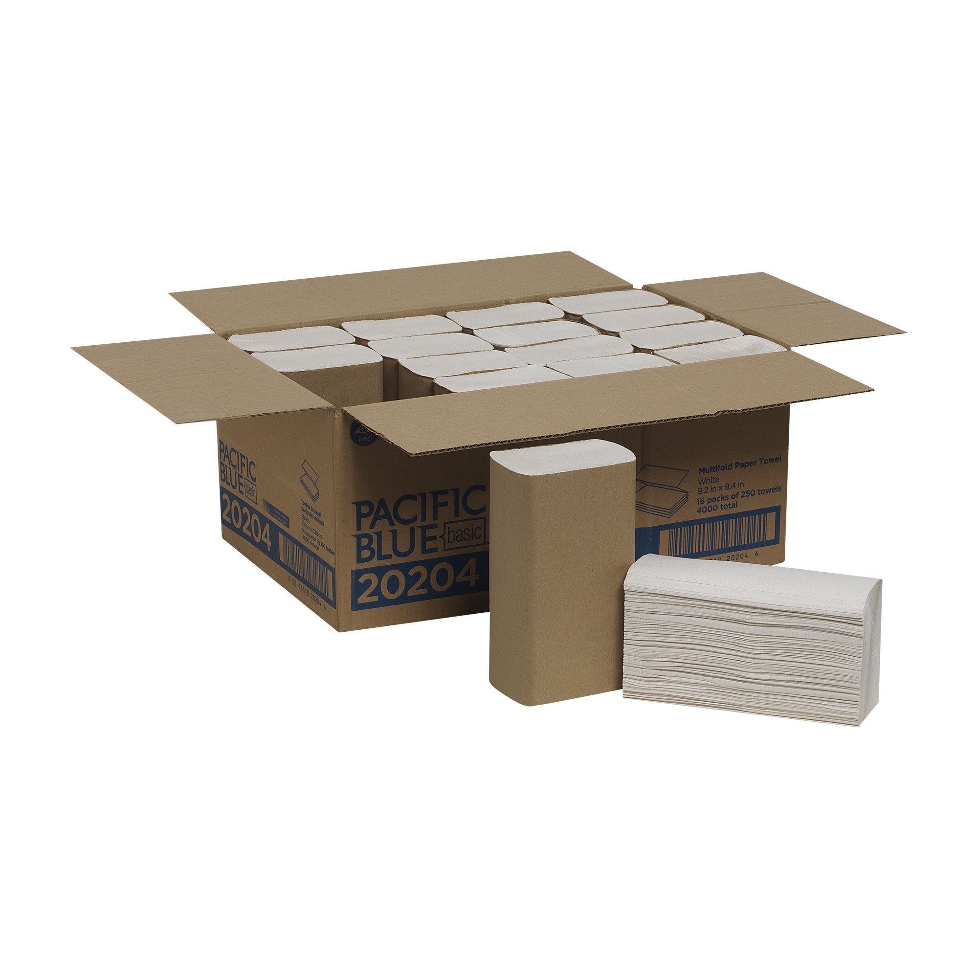 362604 - Pacific Blue - Paper Towel Pacific Blue Basic Multi-Fold 9-1/5 x 9-2/5 Inch 20204 Case of 16, (CS)