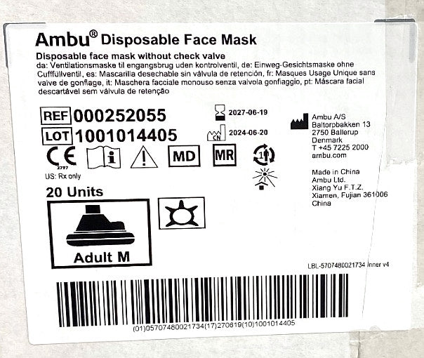 000252055 - AMBU - Face mask, (BX/20)