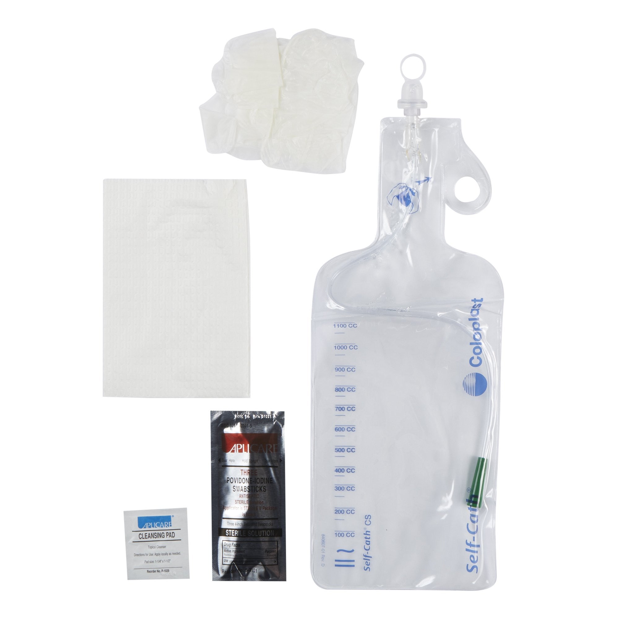 370013 - Self-Cath - Intermittent Closed System Catheter Tray Self-Cath Straight Tip 14 Fr. Without Balloon Lubricated PVC 1014 Case of 50, (CS)