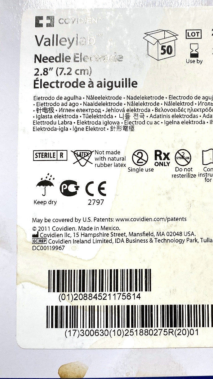 E1552 - COVIDIEN - Needle Electrode, (BX/50)
