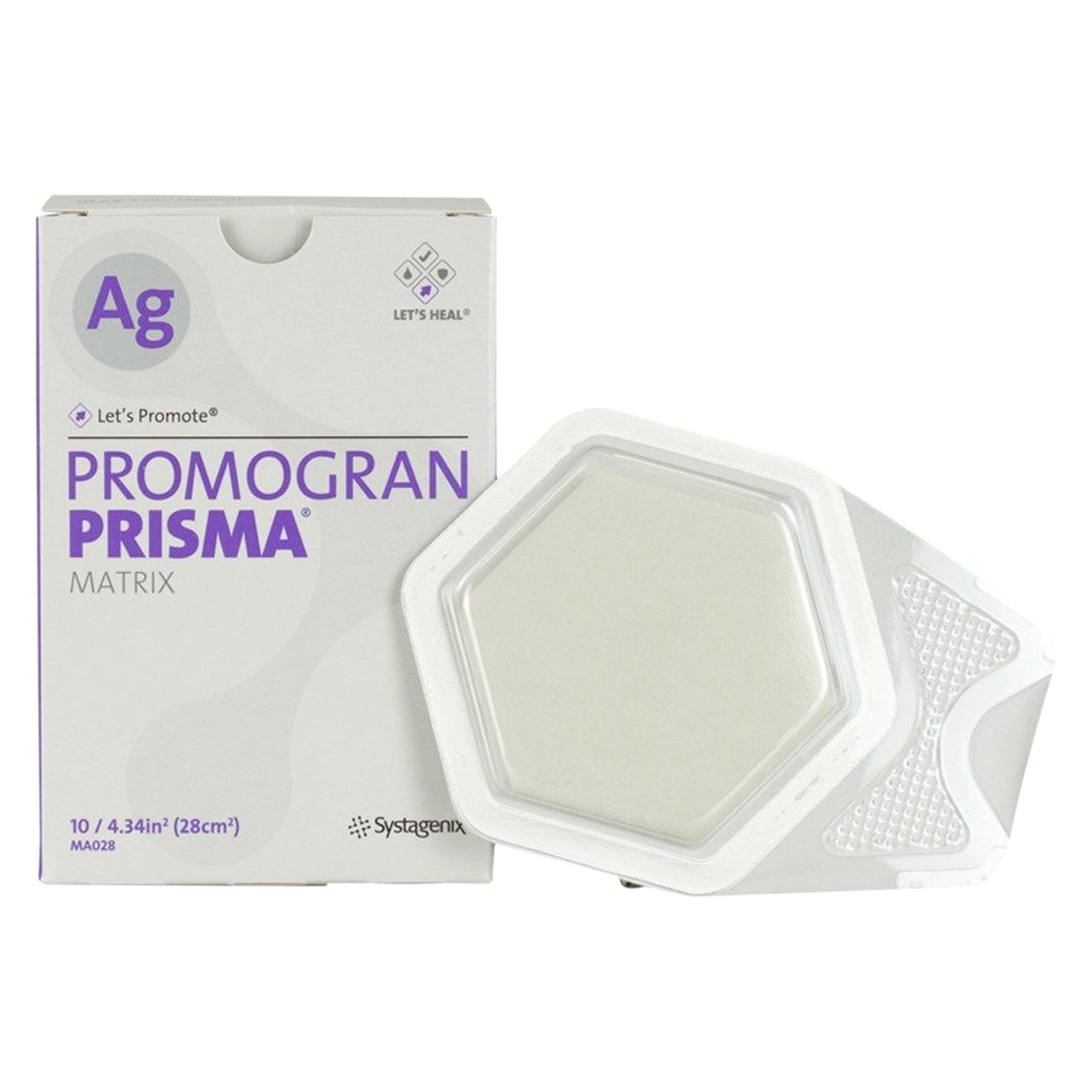 517796 - 3M - 3M Promogran Prisma Matrix Silver Collagen Dressing 4-3/10 Square Inch Hexagon Sterile, MA028, Case of 40, (CS)