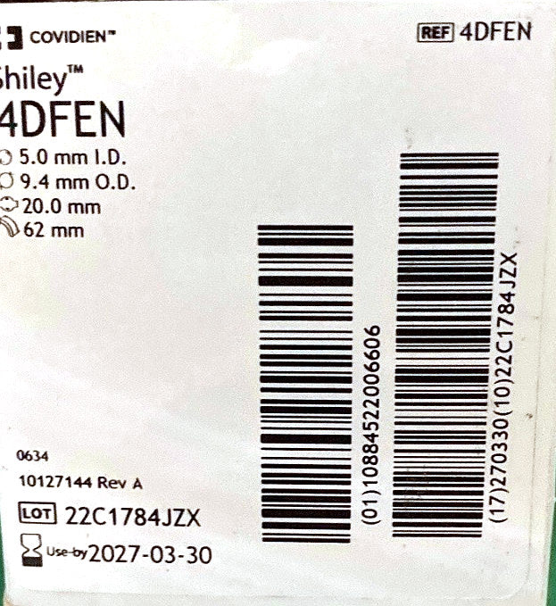 4DFEN - COVIDIEN - Tracheostomy Tube Cuffed with Disposable Inner Cannula,Fenestrated, (BX/1)