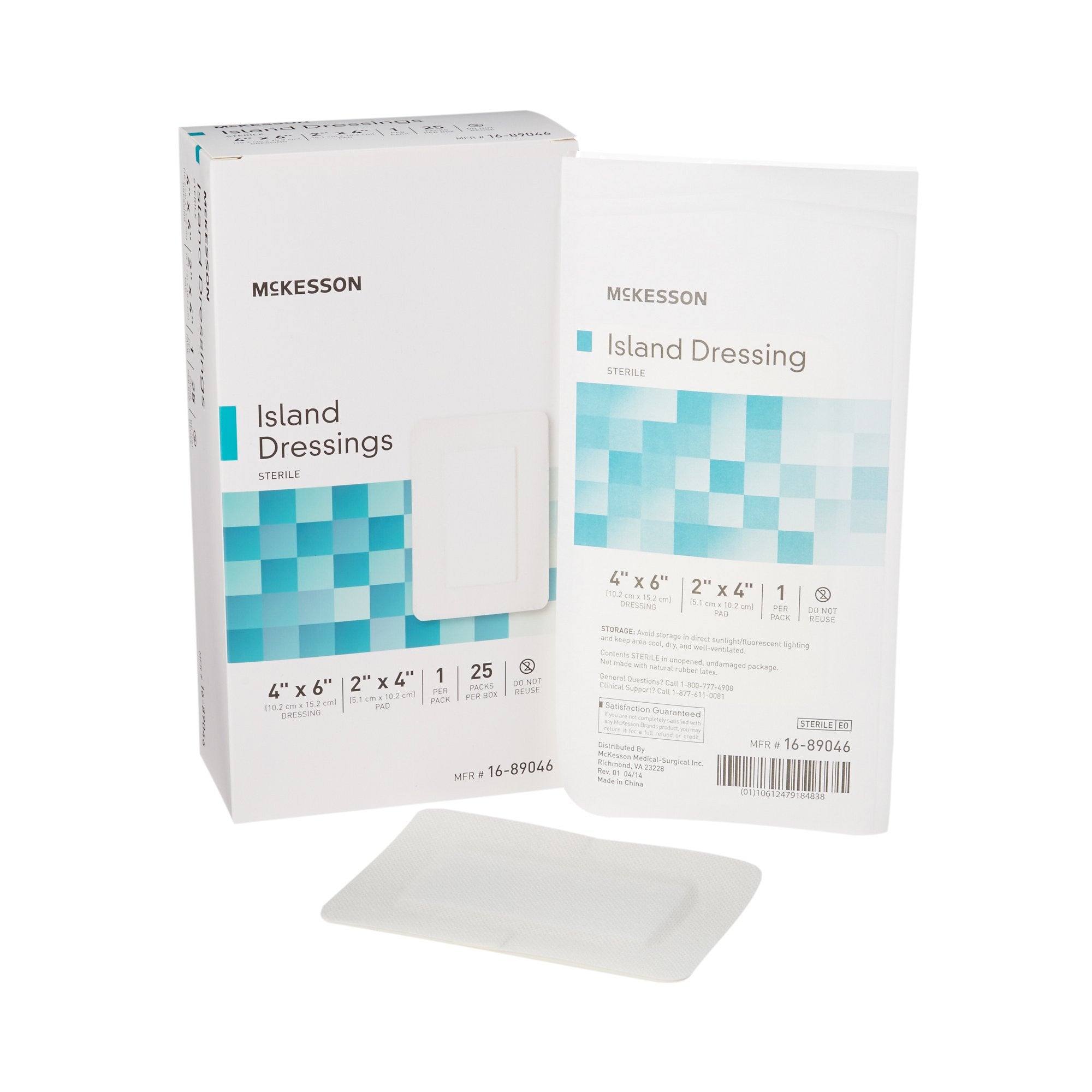 488923 - McKesson - McKesson Island Dressing 4 X 6 Inch Rectangle Sterile, 16-89046, Case of 100, (CS)