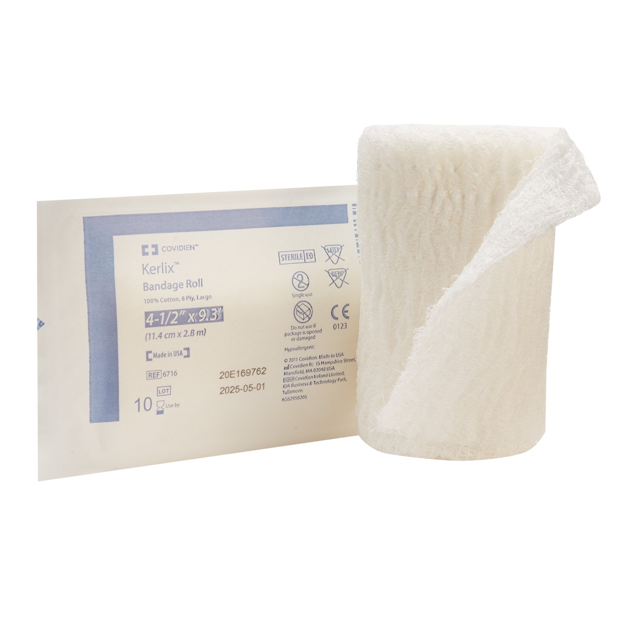 684279 - Kerlix - Kerlix Fluff Bandage Roll 4-1/2 Inch X 3-1/10 Yard 8-Ply Sterile 1 per Pouch, 6716, Case of 100, (CS)