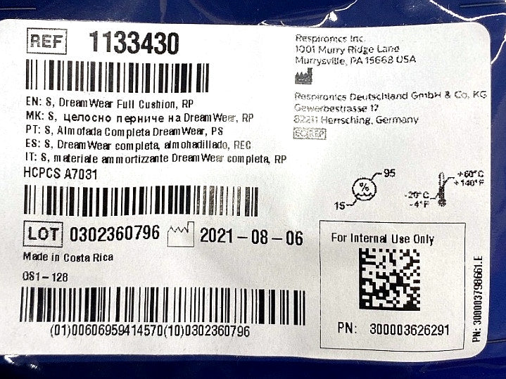 1133430 - RESPIRONICS - Dreamwear, (EA/1)
