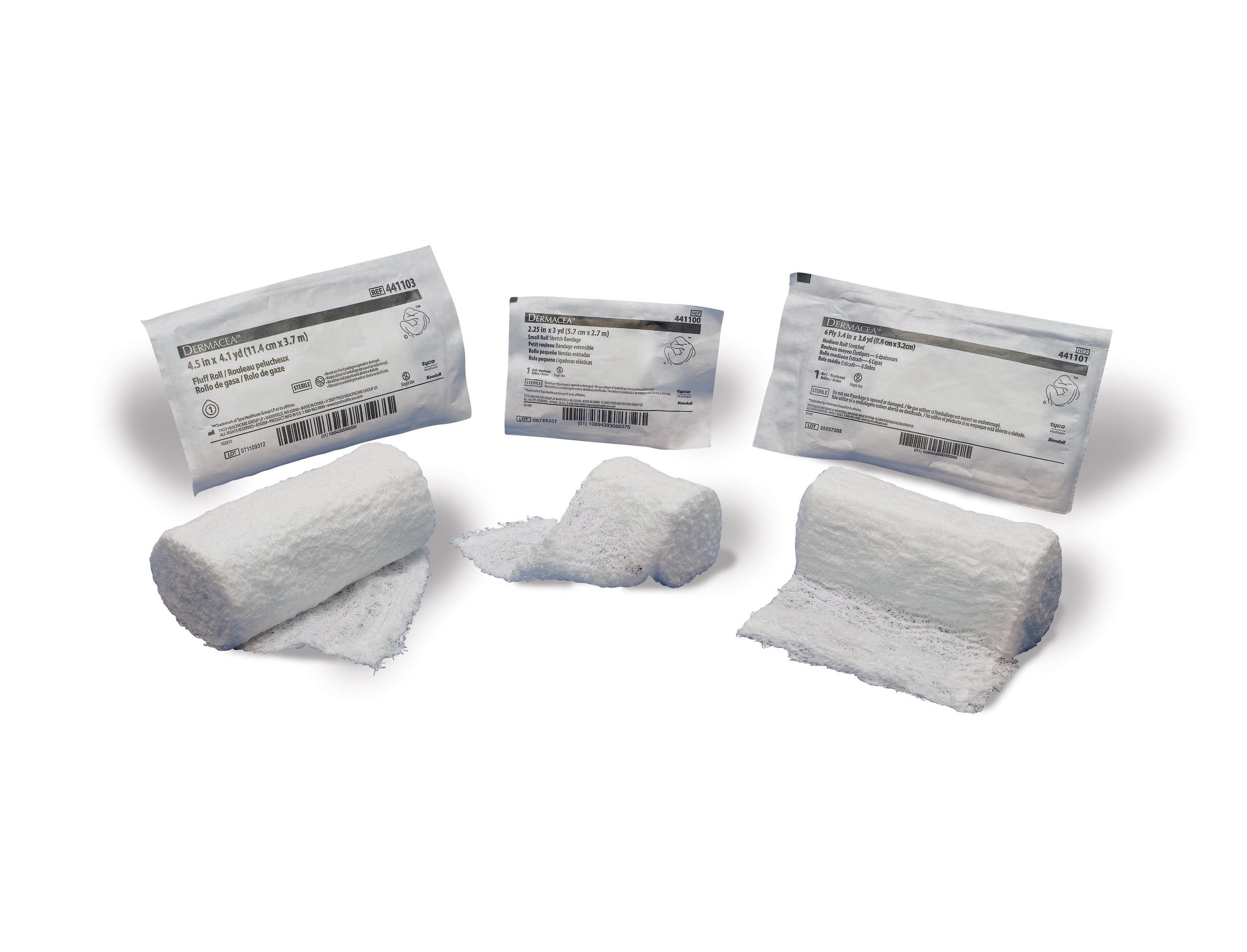 529113 - Derma - Dermacea Fluff Bandage Roll 2 Inch X 4-1/8 Yard 3-Ply Sterile 1 per Pouch, 441108, Roll of 1, (RL)