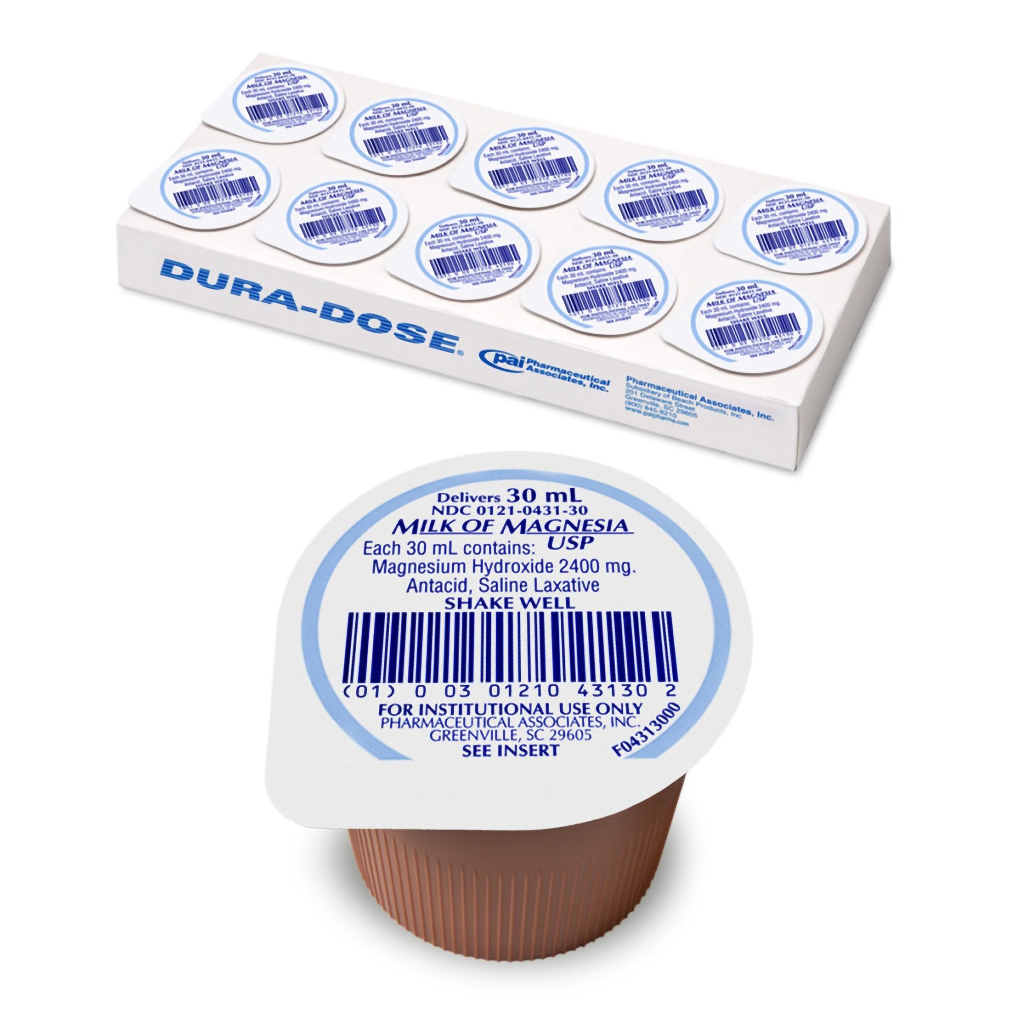 421788 - Milk of Magnesia - Laxative Milk of Magnesia Spearmint Flavor Oral Suspension 30 mL 400 mg / 5 mL Strength Magnesium Hydroxide Case of 100, (CS)