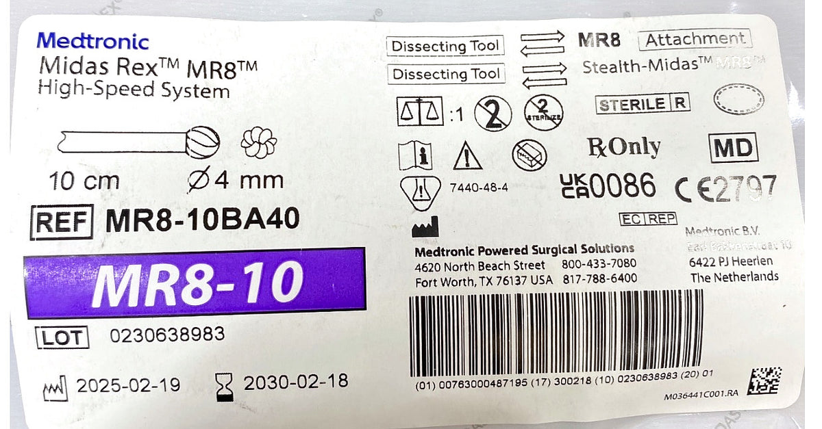 MR8-10BA40 - MEDTRONIC - TOOL MR8-10BA40 MR8 10CM BALL 4MM, (EA/1)
