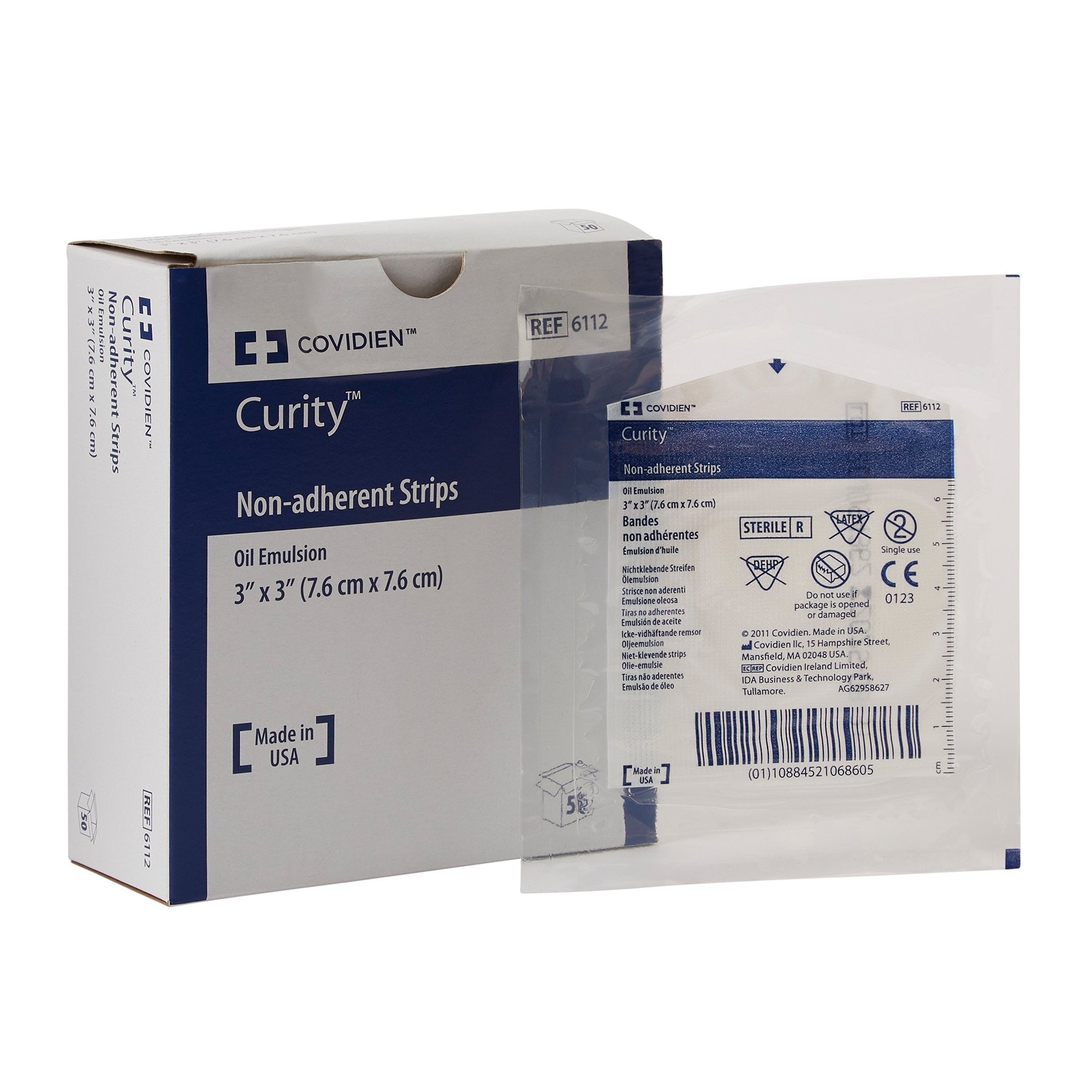 217297 - Curity - Curity Oil Emulsion Impregnated Dressing Square 3 X 3 Inch Sterile, 6112, Pack of 1, (EA)