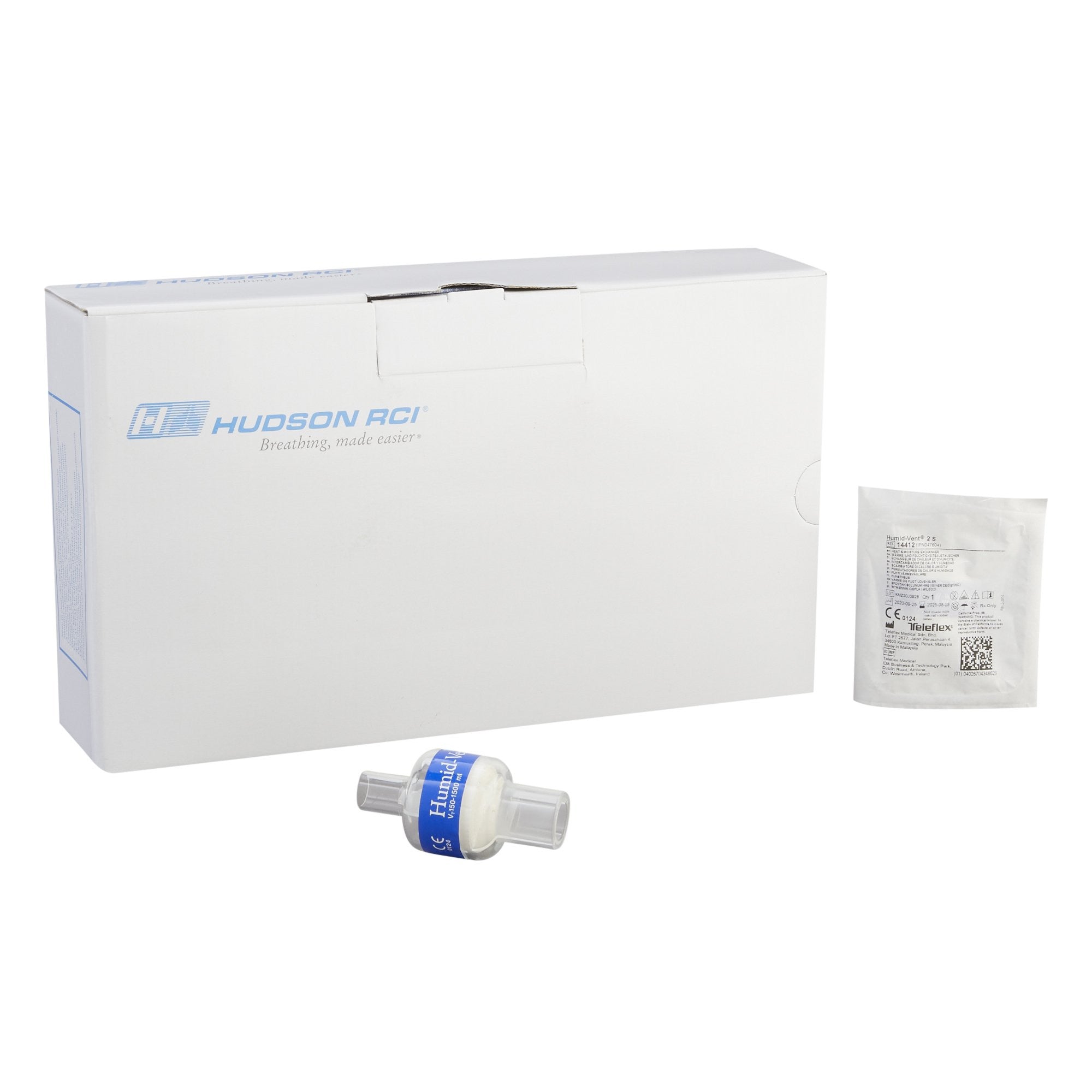 336063 - Humid-Vent - Humid-Vent Heat and Moisture Exchanger 36.12 mg H_O/L @ VT 600 mL 0.64 cm H_O @ 30 LPM, 14412, Case of 20, (CS)
