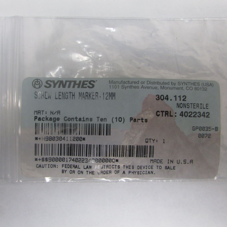 304.112 - SYNTHES - screw length marker - 12mm, () - ( Expiry Date: EACH )