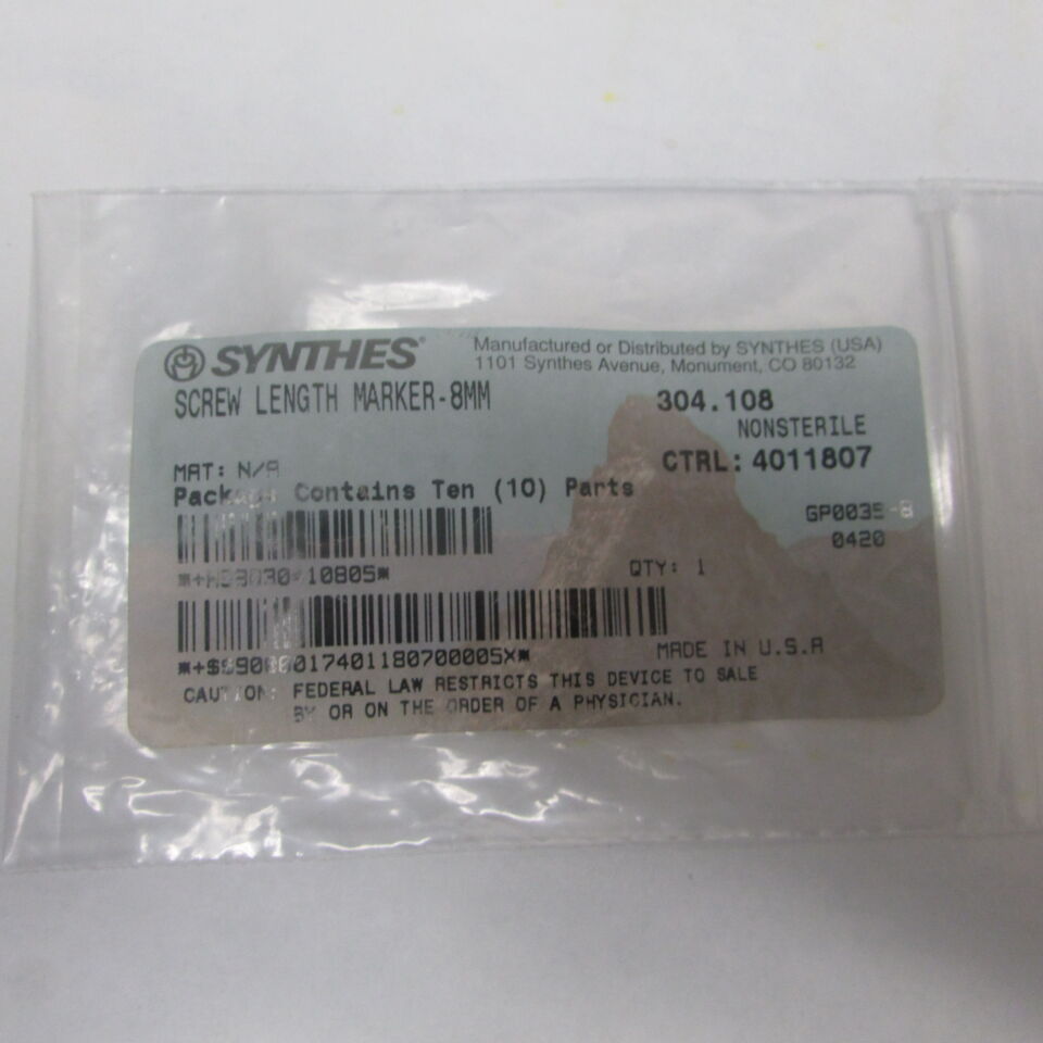 304.108 - SYNTHES - screw length marker - 8mm, () - ( Expiry Date: EACH )