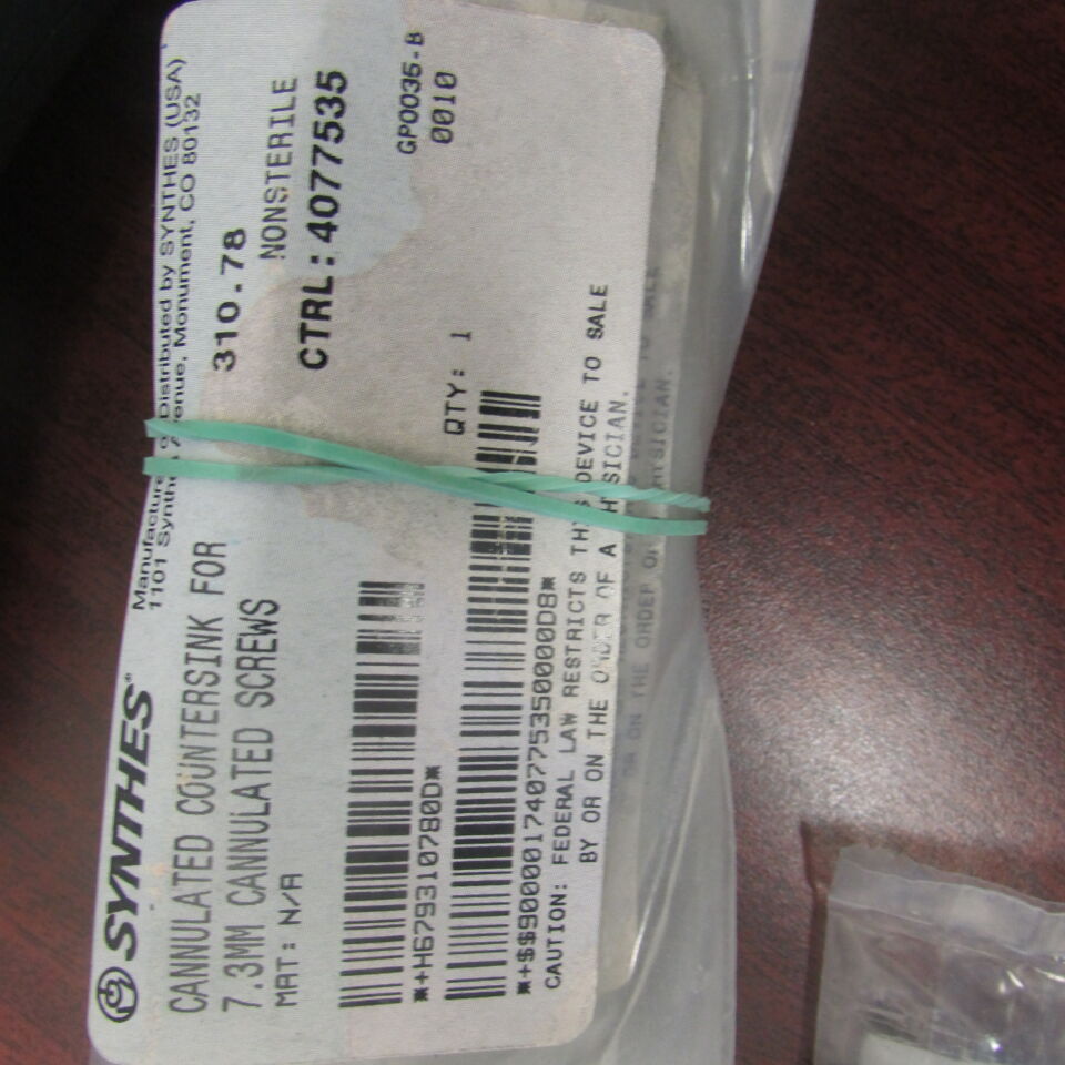 310.78 - SYNTHES - cannulated countersink for 7.3mm cannulated screws, () - ( Expiry Date: EACH )