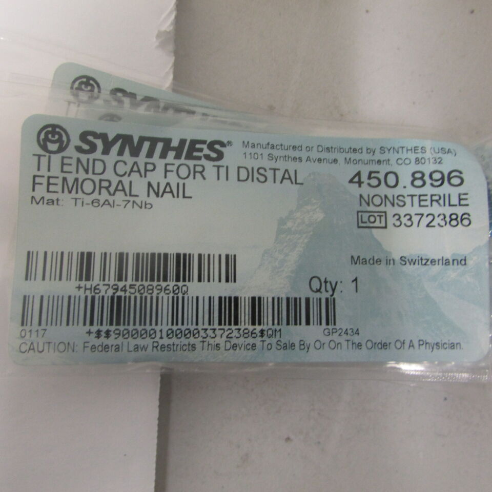 450.896 - SYNTHES - ti end cap for ti distal femoral nail, () - ( Expiry Date: EACH )