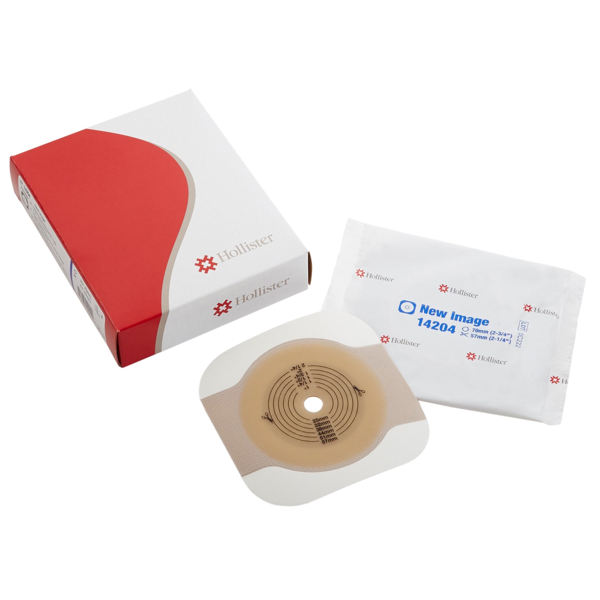 474632 - New Image - New Image Flextend Ostomy Barrier, Up to 2.25" Opening, Floating Flange Shape, Trim to Fit, Standard Wear, Adhesive Tape, Box of 5, (BX)