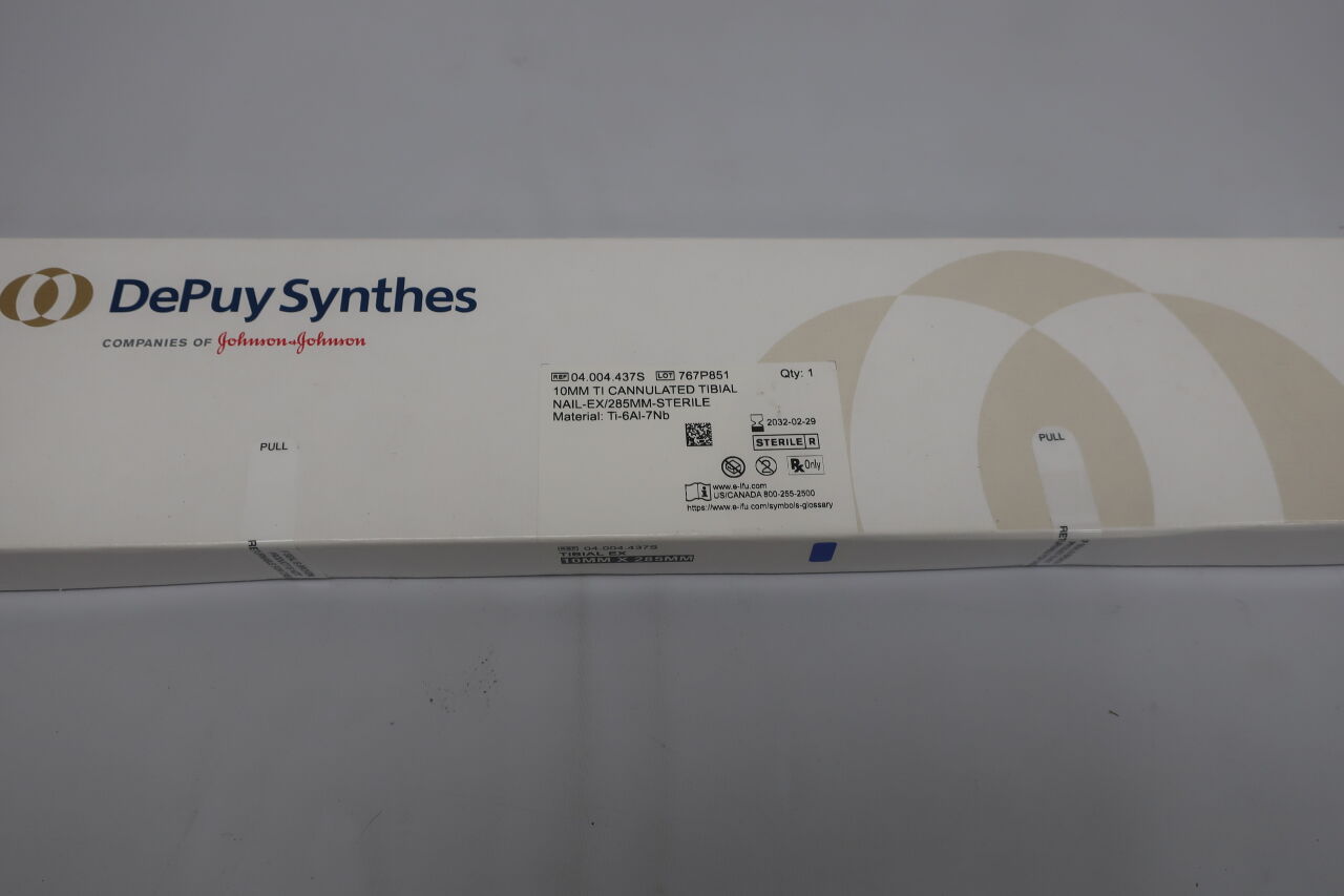04.004.449S - SYNTHES - EXPert Nail 10MM TI CANNULATED TIBIAL NAIL-EX/345MM-STERILE, (box/1) - ( Expiry Date: 2031-07-01 )
