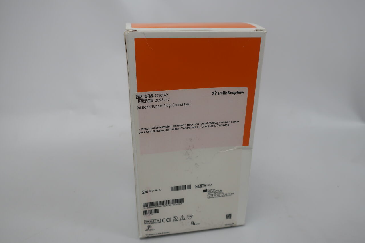 7210149 - SMITH & NEPHEW - bone tunnel plugs cann 7-12mm ltx, (BX/6) - ( Expiry Date: 2023-11-17 )