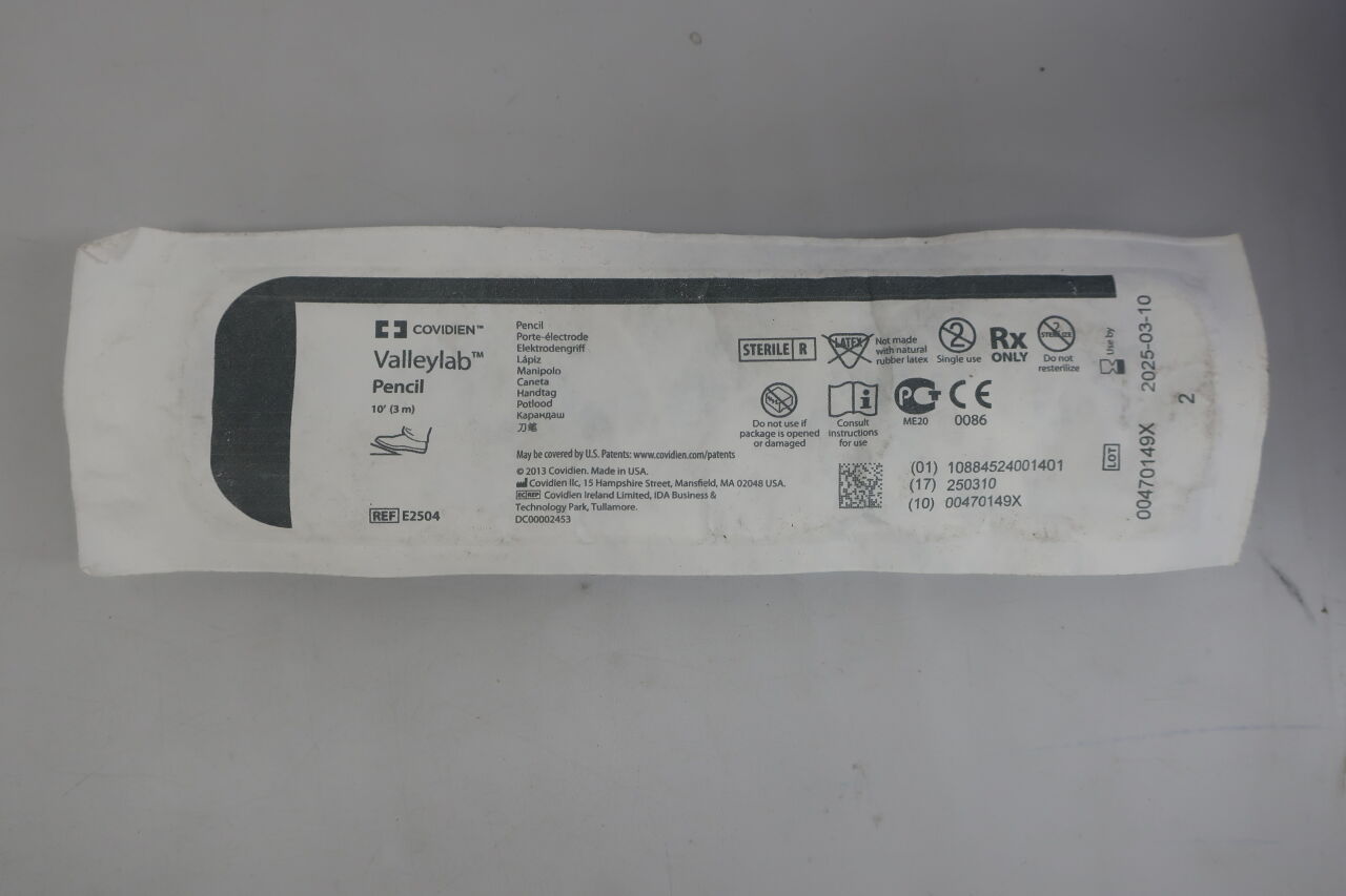 E2504 - COVIDIEN - Valleylab 鉛筆 10'(3m) , ( EA/1 ) - ( 到期日：2025-03-10 )