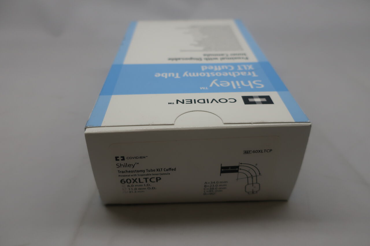 60XLTCP - COVIDIEN - Shiley Cuffed XLTCP Extended-Length Tracheostomy Tube with Inner Cannula, Proximal, 6 mm ID, (BOX) - ( Expiry Date: 2020-09-01 )