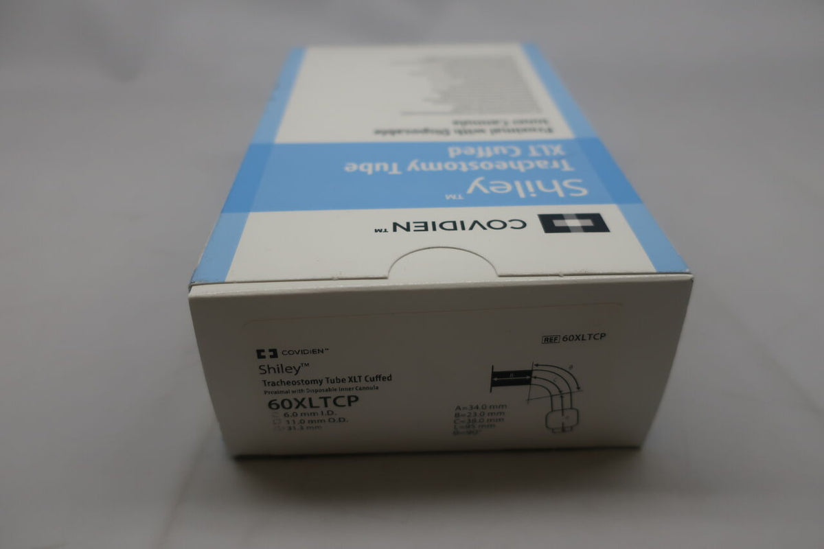 60XLTCP - COVIDIEN - Shiley Cuffed XLTCP Extended-Length Tracheostomy Tube with Inner Cannula, Proximal, 6 mm ID, (BOX)