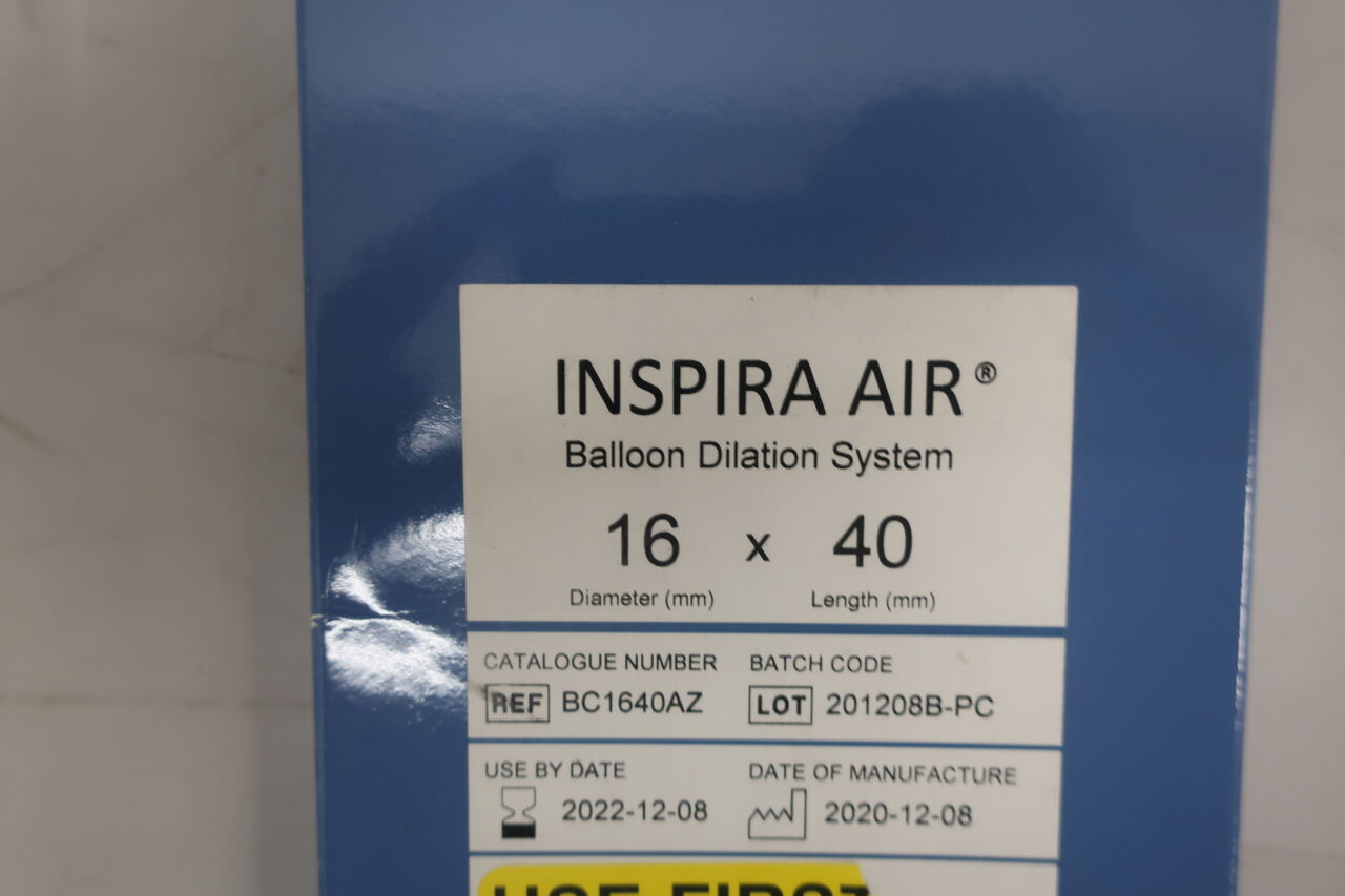BC1640AZ - ACCLARENT - inspira air balloon dilation system, 16x40mm - 1 pk, (BX/1) - ( Expiry Date: 2022-12-08 )