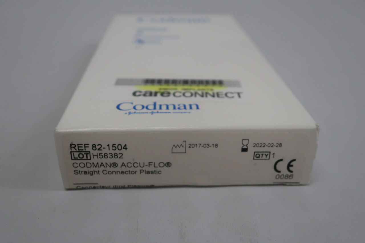 82-1504 - CODMAN - codman accu-flo straight connector plastic -, () - ( Expiry Date: 2022-02-28 )