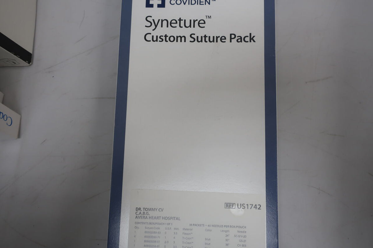US1742 - COVIDIEN - custom suture pack - us1742, (BOX/1)