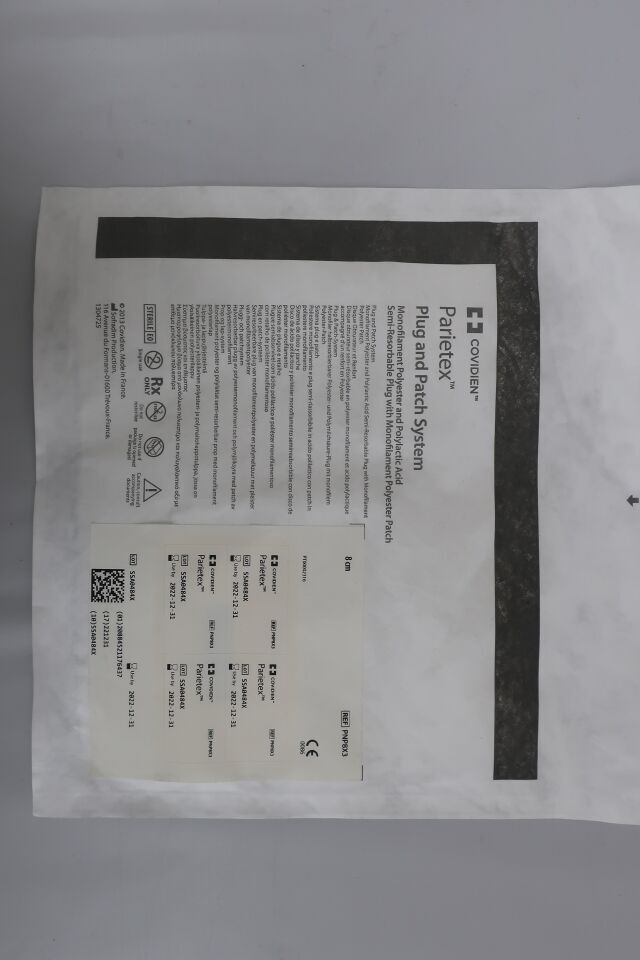 PNP8X3 - COVIDIEN - Parietex Plug and Patch System, 8 cm Round Plug with Keyhole Patch, () - ( Expiry Date:  )